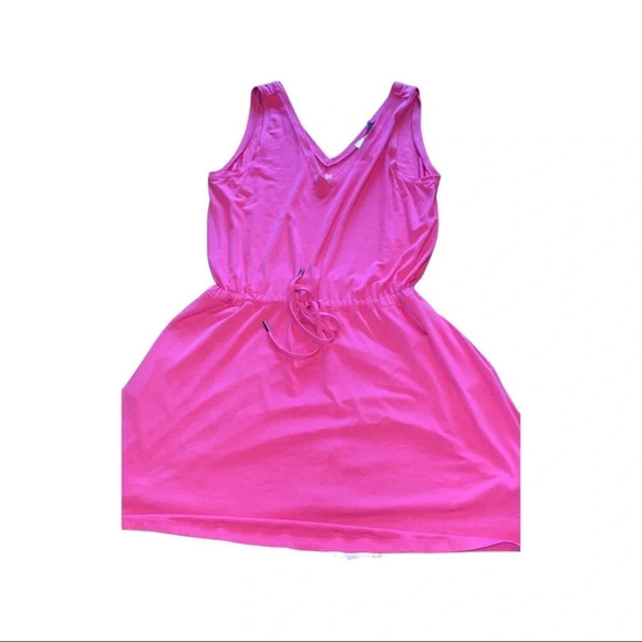 Sweaty Betty Take It Easy Drop Waist Dress Tayberry Pink Size Medium - Picture 5 of 7